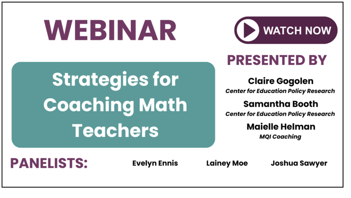 Strategies for coaching math teachers